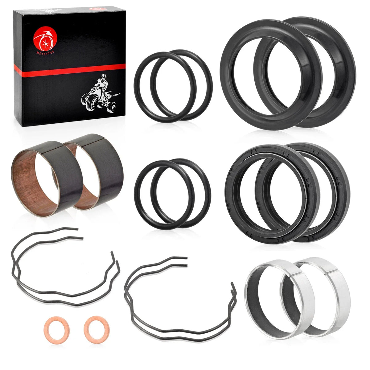 Fork Bushing Dust Oil Seal Kawasaki Ninja 650 ER650 EN650 EX650 KLR650 EJ800 (2006–2014)