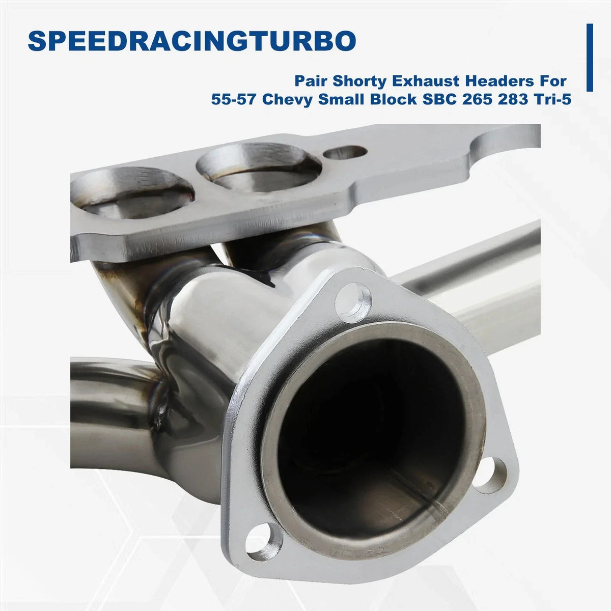 Shorty Exhaust Headers Manifold for 55-57 Chevy Small Block SBC 265 283