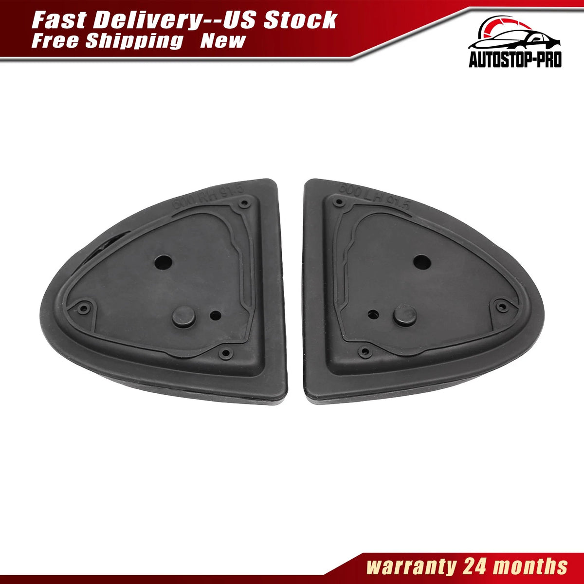 Pair Mirror Gasket Base Seal for Mercedes C215 CL-Class (2000–2006) 2208110198, 2208110298