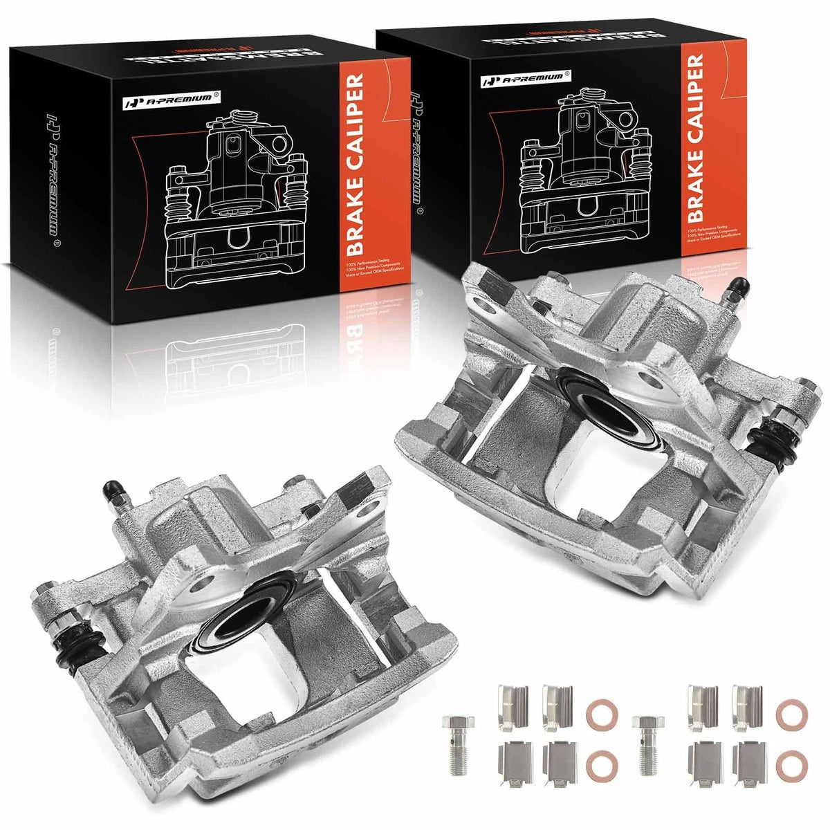 A-Premium Pair Rear Brake Calipers for Jeep Wrangler (2007–2017) 165047, 68003774AA, 68003775AA, 68003778AA