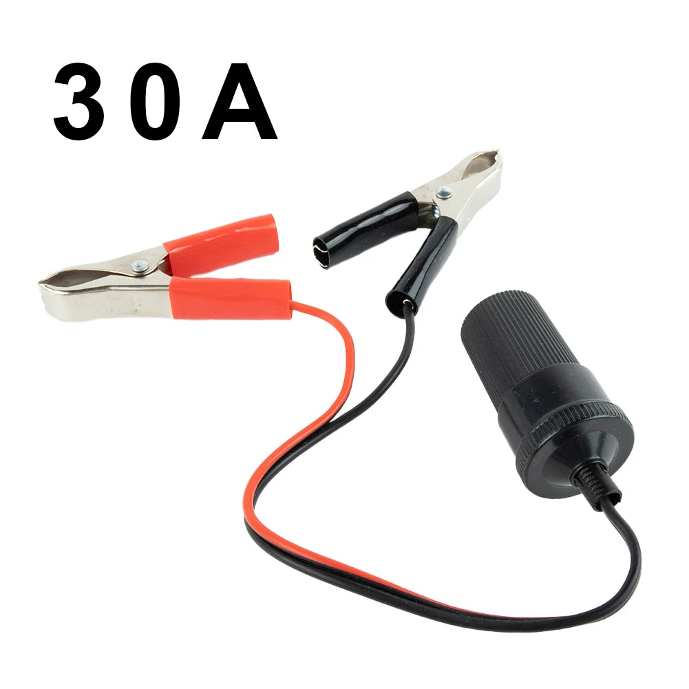 Car Battery Cable Clamp for 12V-24V Vehicles (1 Pcs, 30A, Black/Red/Copper)