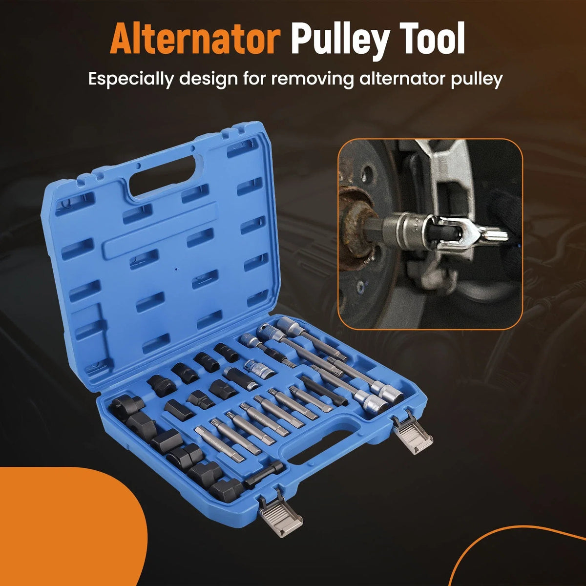 30Pc Alternator Pulley Remover Kit for VW Audi BMW Mercedes