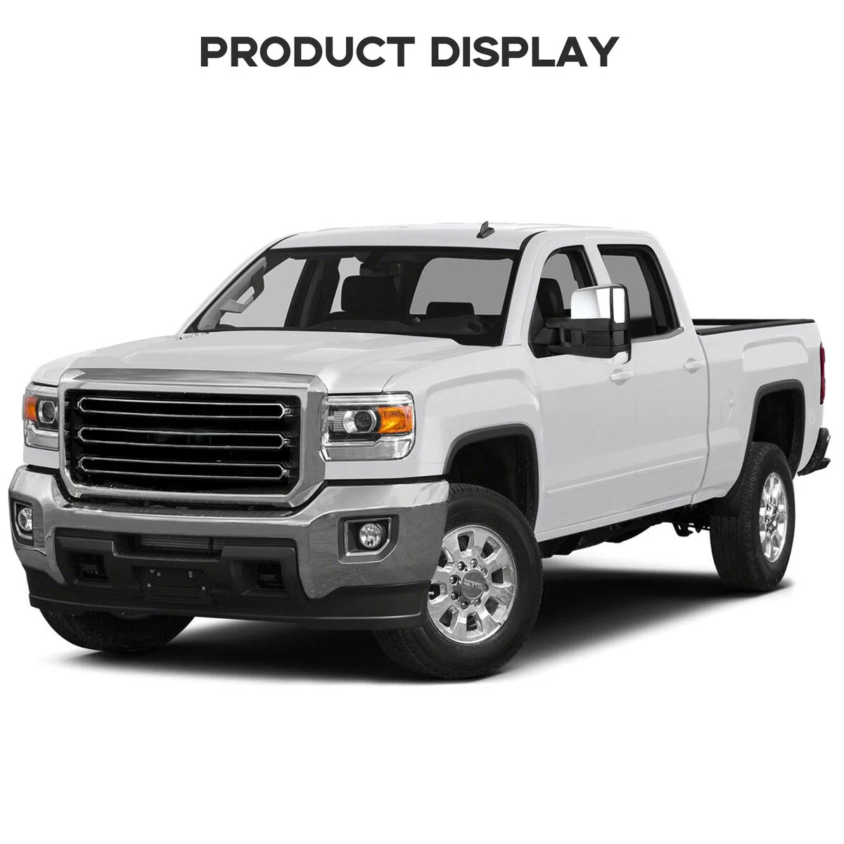 Set of 2 Chrome Power Heated Towing Mirrors for Silverado Sierra (2014–2018)