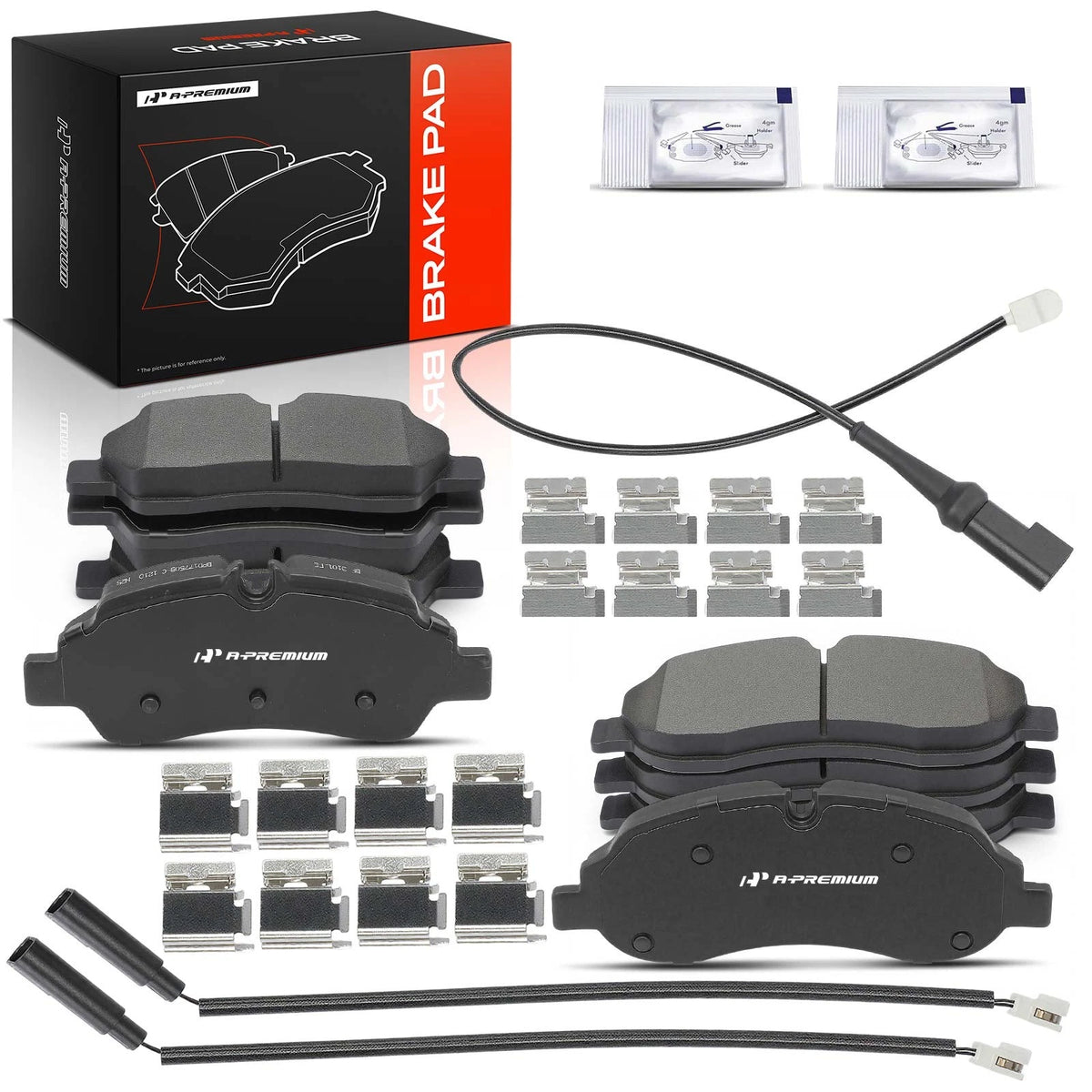 Set of 8 Ceramic Brake Pads for Ford Transit-150 250 350 (2015–2019) 171774, 171775, D1774, D1775