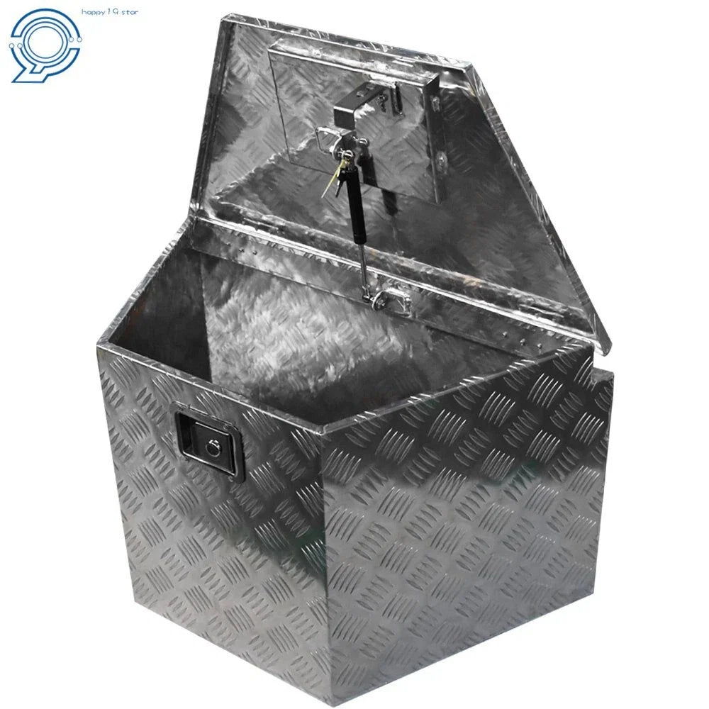 Aluminum Trailer Tongue Box for Flatbed Truck Pickup RV (15" x 29" x 18")
