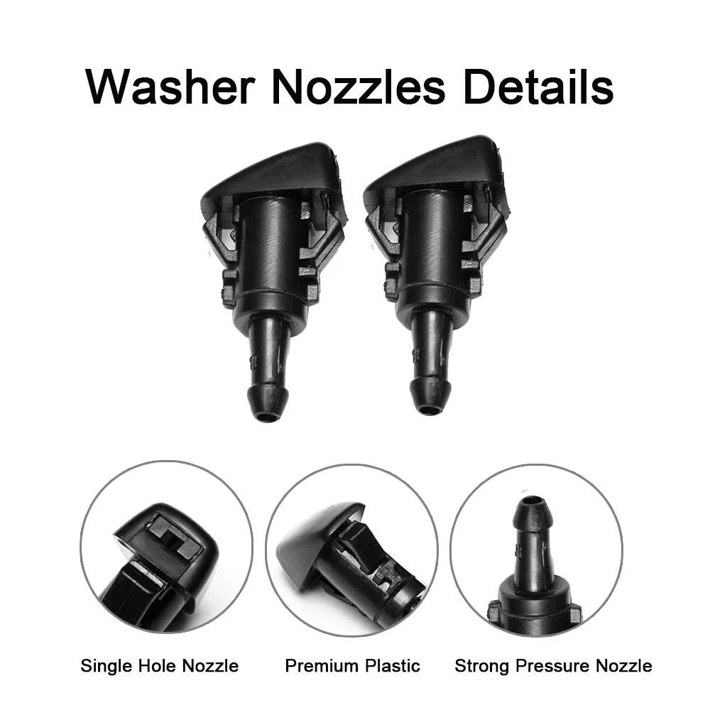 Front Windshield Washer Nozzles Kit for 2009-2024