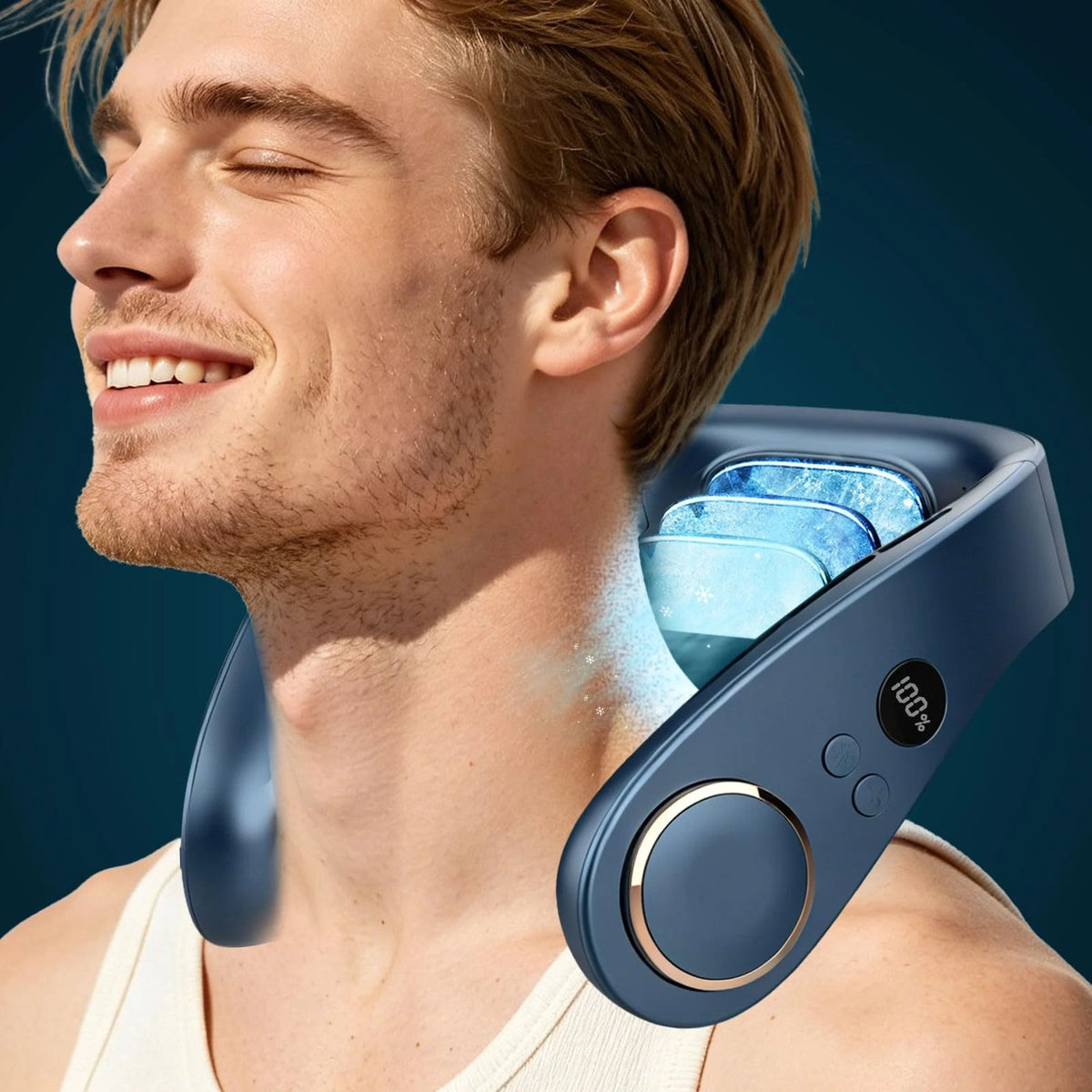 Neck Fan with Cooling Plate for Universal Use (Rechargeable, Ultra Quiet)
