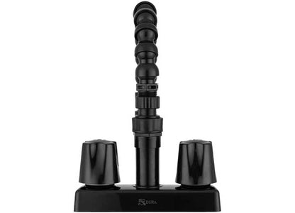 Dura Faucet Quick Connect Exterior Faucet for RV (Flexible Spout, Black)