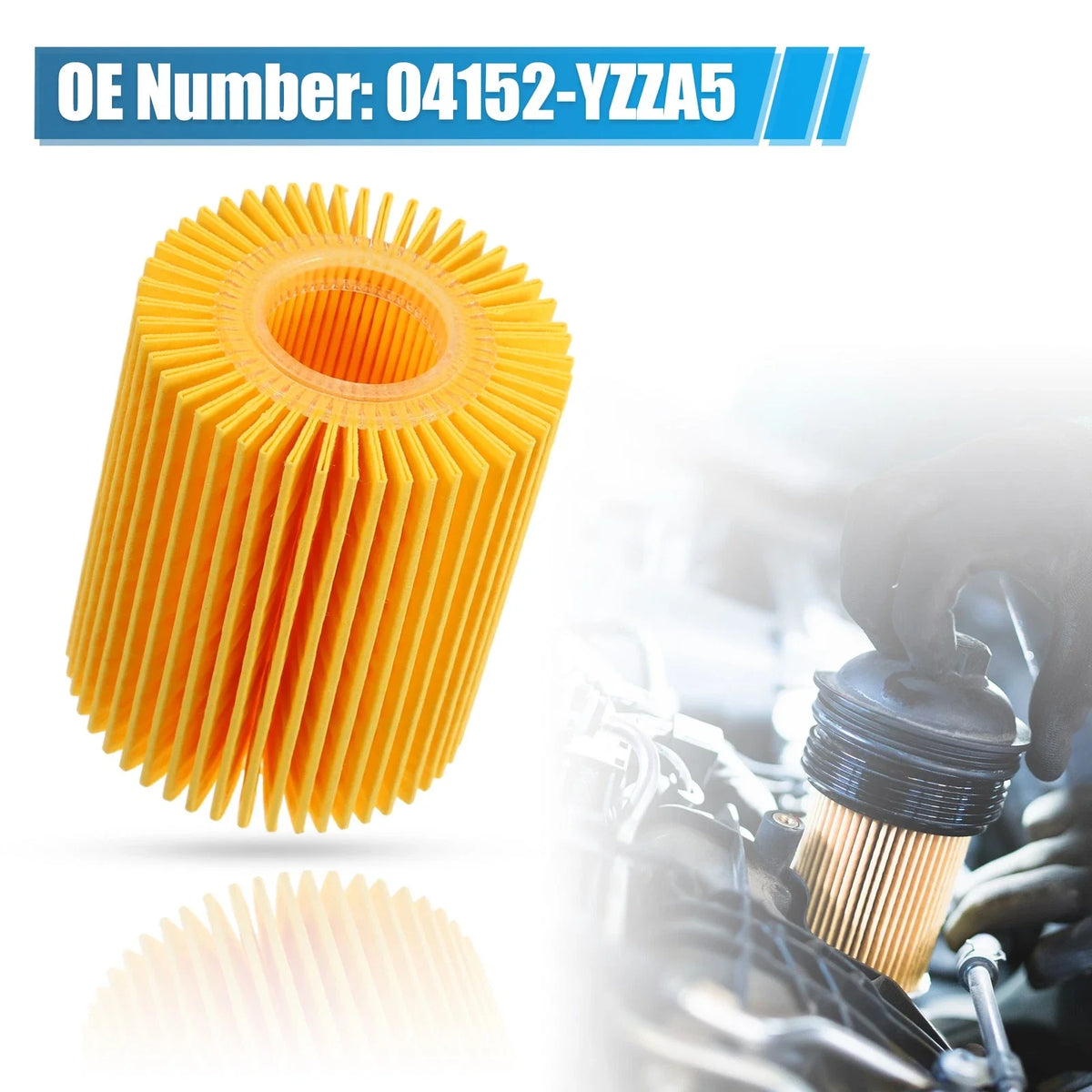 Set of 5 Engine Oil Filters 04152-YZZA5 04152-38010 04152-0R010 for Toyota Tundra 