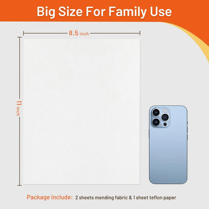 2 Sheets of Tru-White Iron on Fabric for Custom Projects (8.5 x 11 inches)