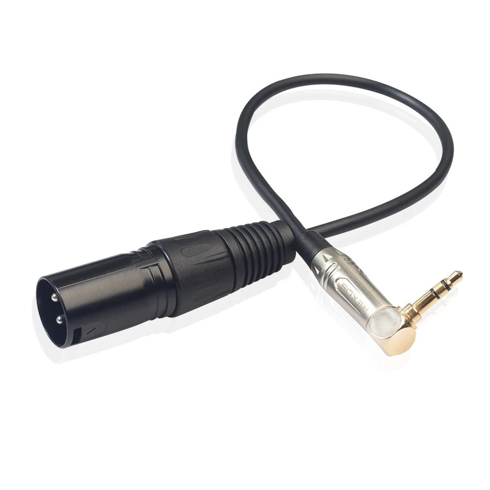 3.5mm TRS Male Right Angle to 1/4" Female Stereo Extender Adapter Cable