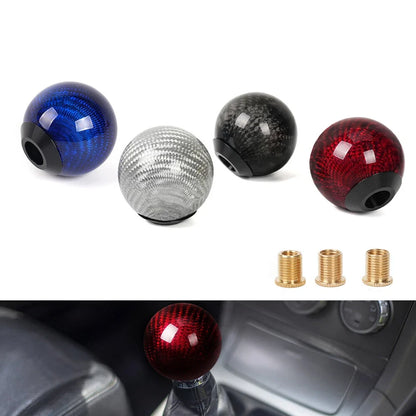 Gear Shift Knob Adapter Kit for Universal Cars (Black Carbon Fiber)