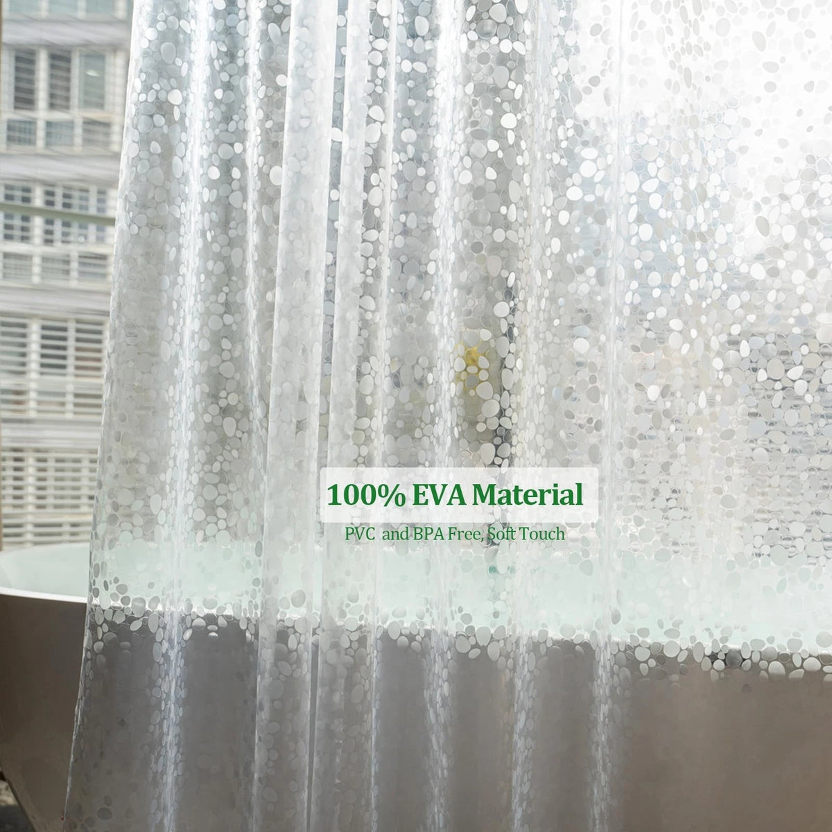 Shower Curtain Liner 72"W x 75"L for Tonnali (Pack of 1) - Clear-cobblestone