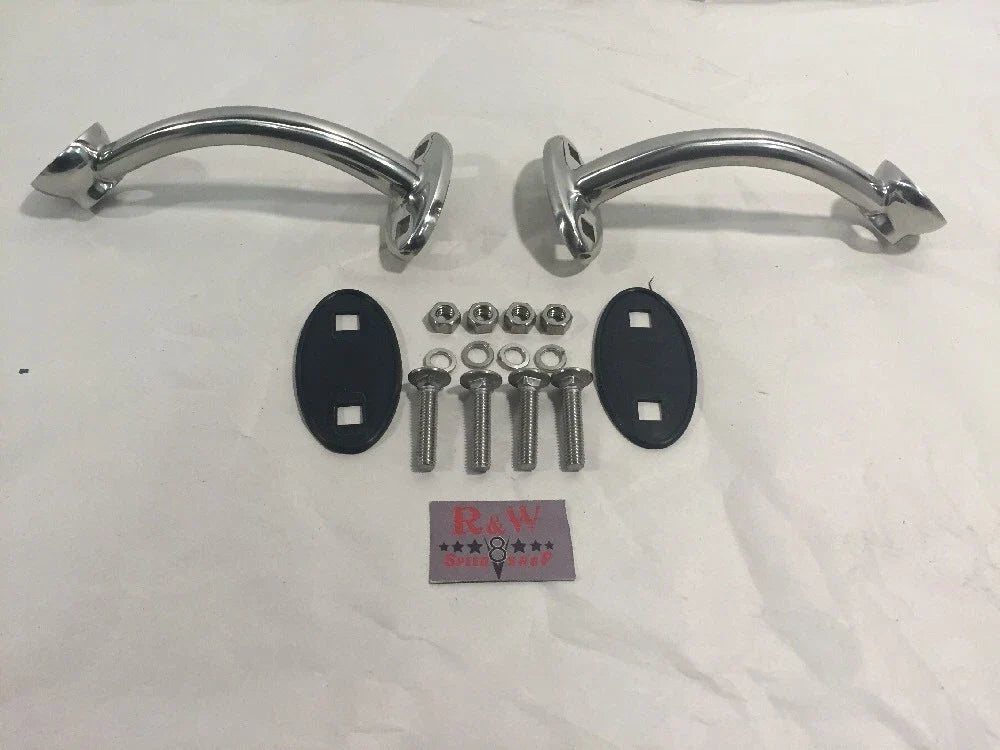 Headlight Lamp Stand Pair Polished Stainless Steel for Hot Rod (1930–1957)