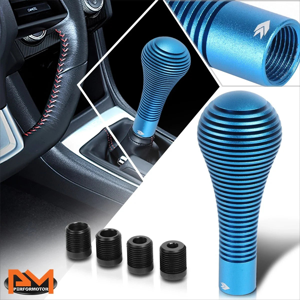 Short Shift Knob with Adapters for NRG Innovations (SK-701BL)