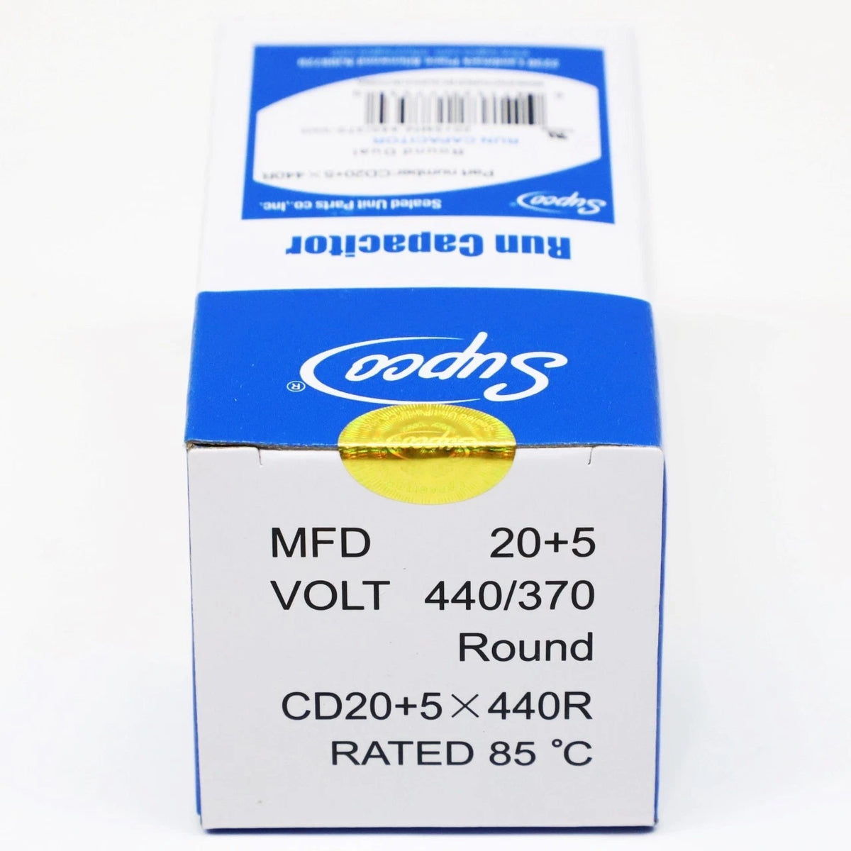 Dual Run Capacitor for HVAC Motor (20 + 5 MFD, 440 Volts)