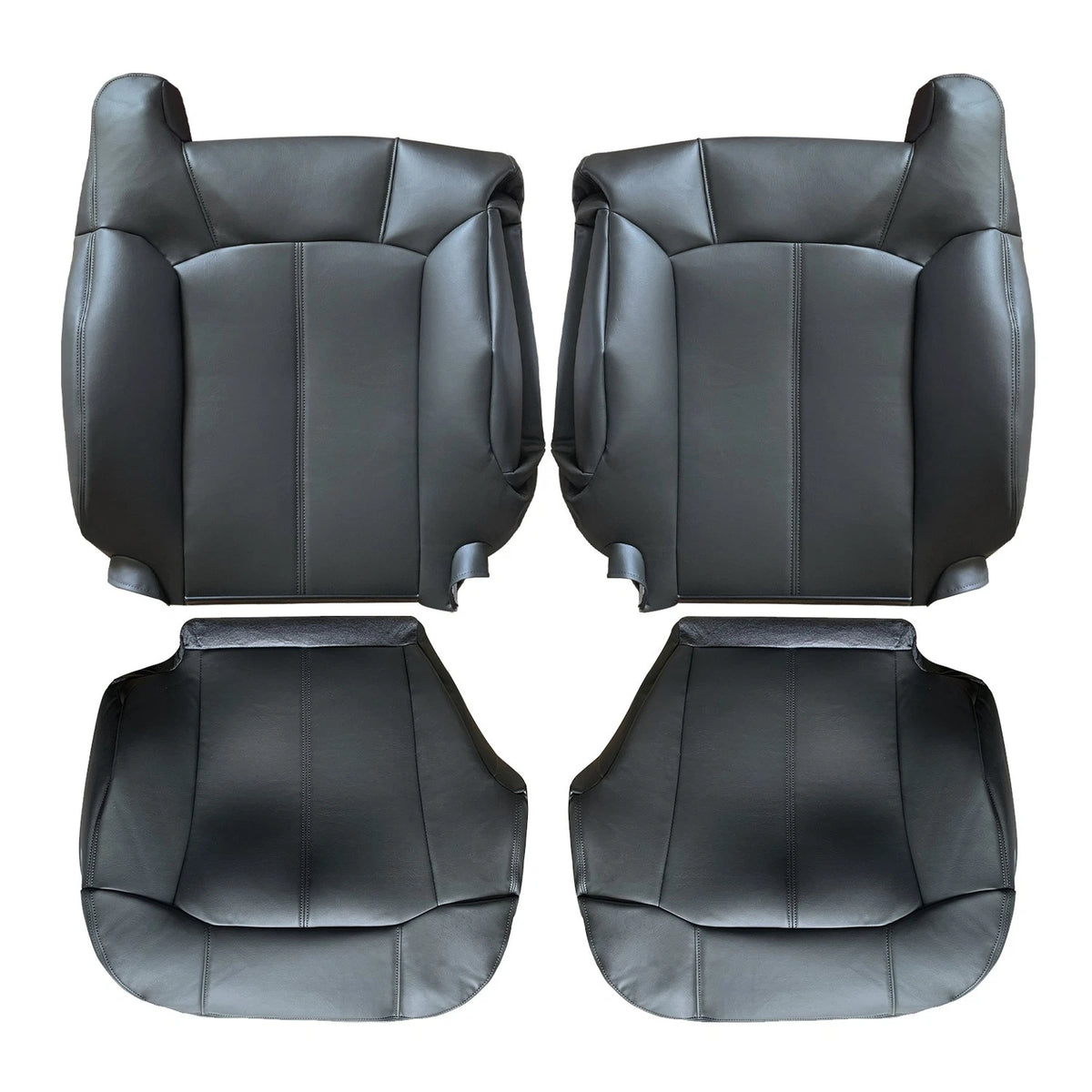 Leather Seat Cover for Chevy Silverado & GMC Sierra (1999–2002) Black