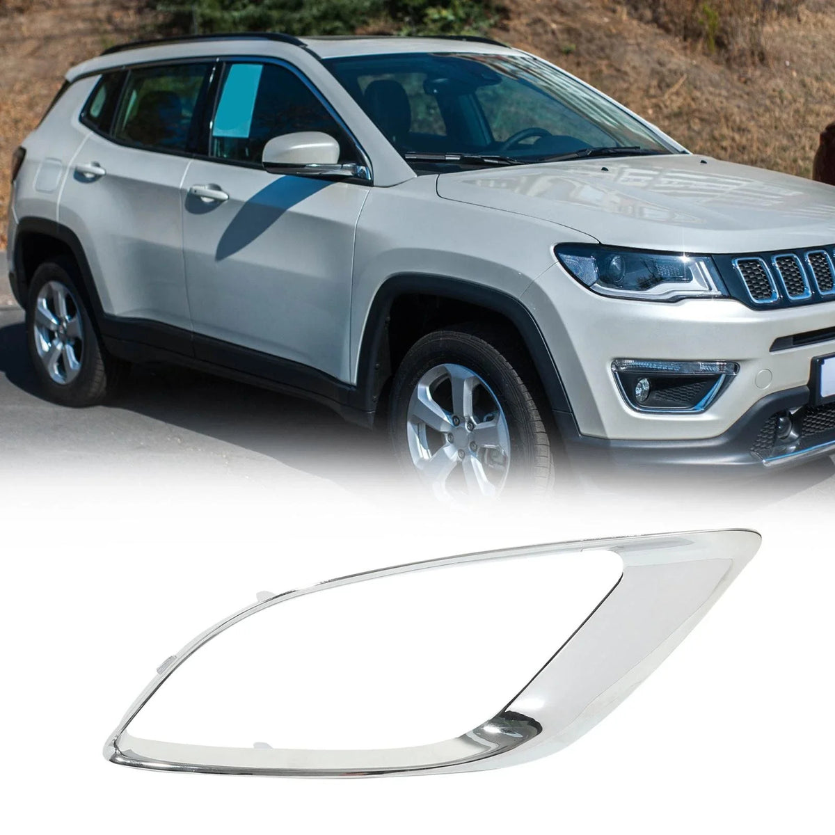 Front Right Bumper Fog Light Grille Cover Trim for Dodge Durango (2014–2018) 5113744AB