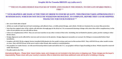 Graphic Stickers Decals for Yamaha Breeze 125 (1989–2007)