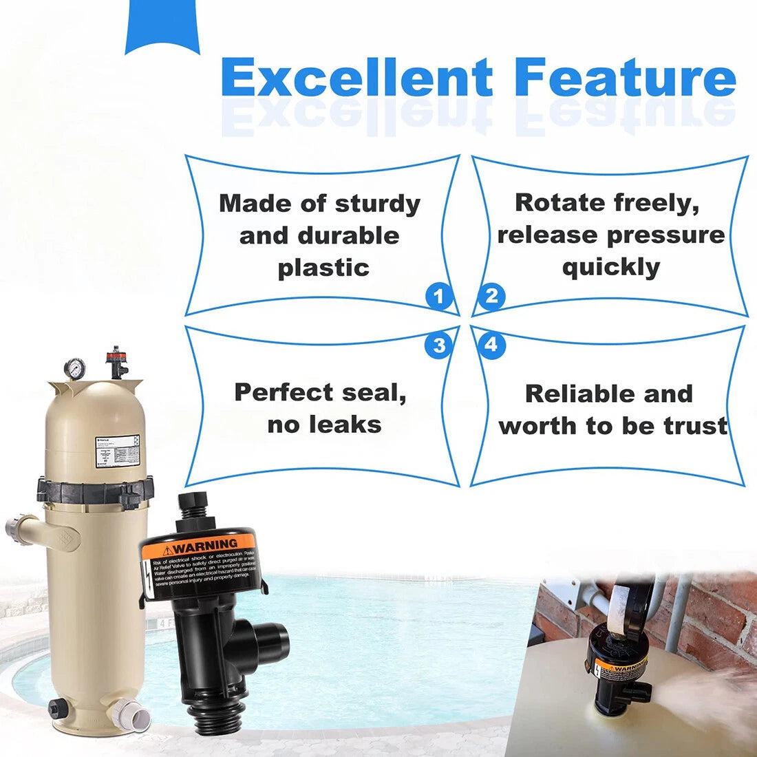Air Relief Valve Assembly for Pentair Filters (High Flow)