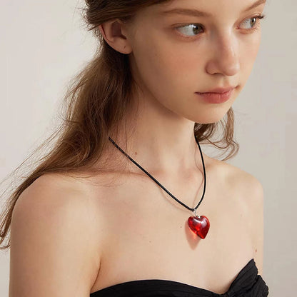 Zeffy Heart Necklace for Women - Dainty 14K Gold Plated