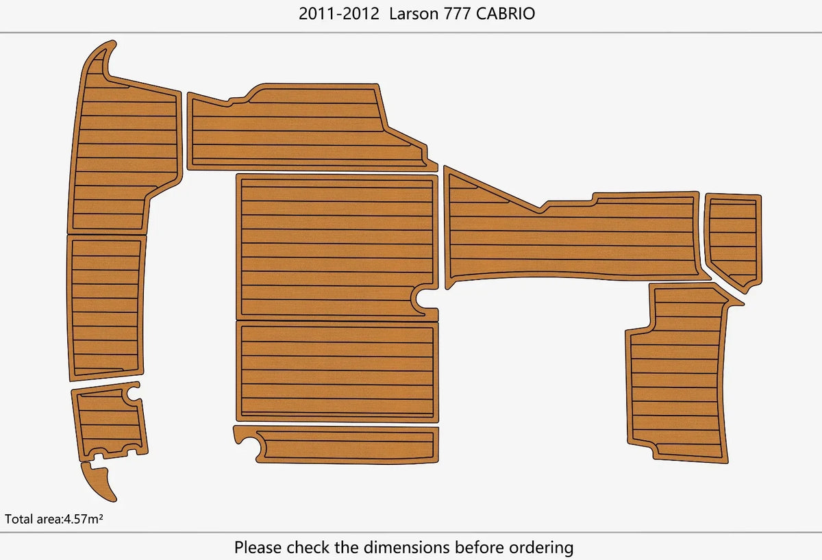 EVA Foam Teak Deck Floor for Larson 777 Cabrio (2011–2012)