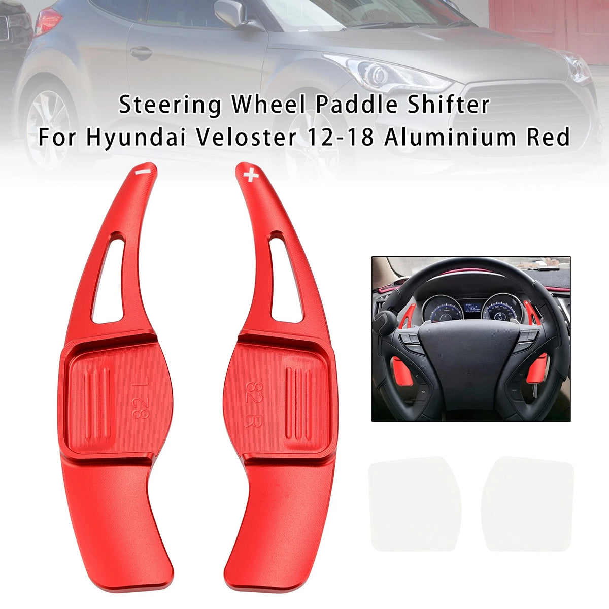 Aluminium Paddle Shifter for Hyundai Veloster (2012–2018) - Red