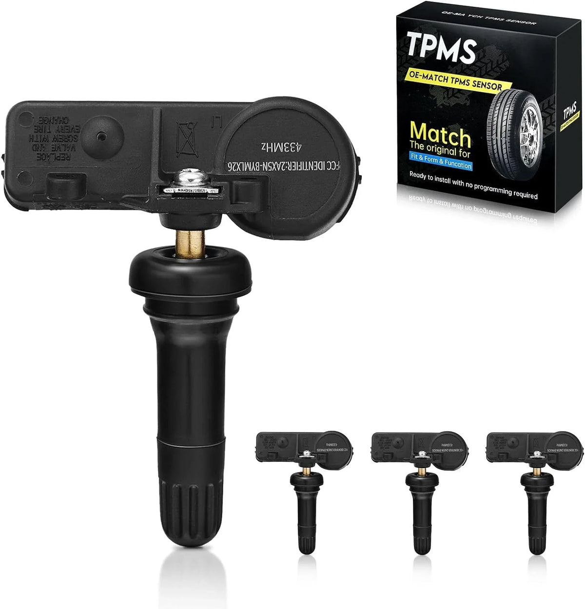 Set of 4 TPMS Tire Pressure Sensors for Fiat 500L (2014–2016)