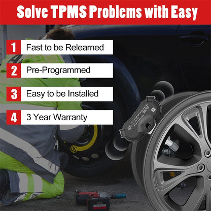 TPMS Tire Pressure Monitoring Sensor for Toyota Sequoia Sienna Tundra (2008–2024)