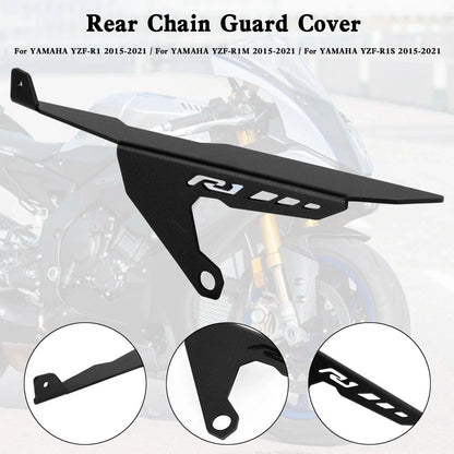 Rear Sprocket Chain Guard Cover for Yamaha YZF R1 R1M R1S (2015–2021) Black