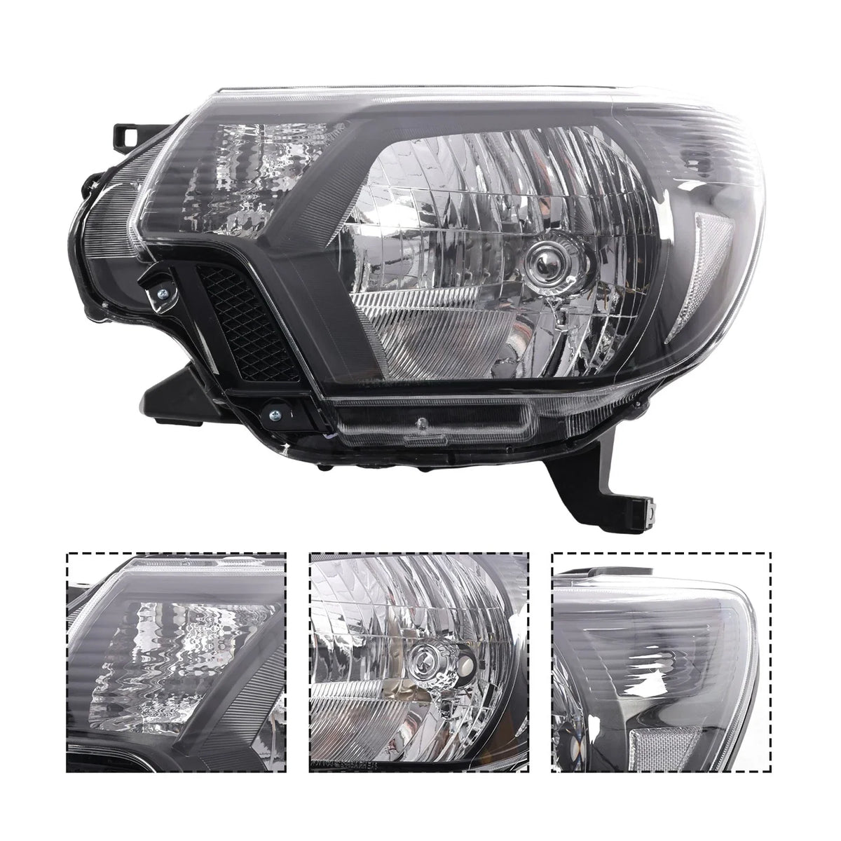 Pair of Black Headlights for Toyota Tacoma (2012–2015)