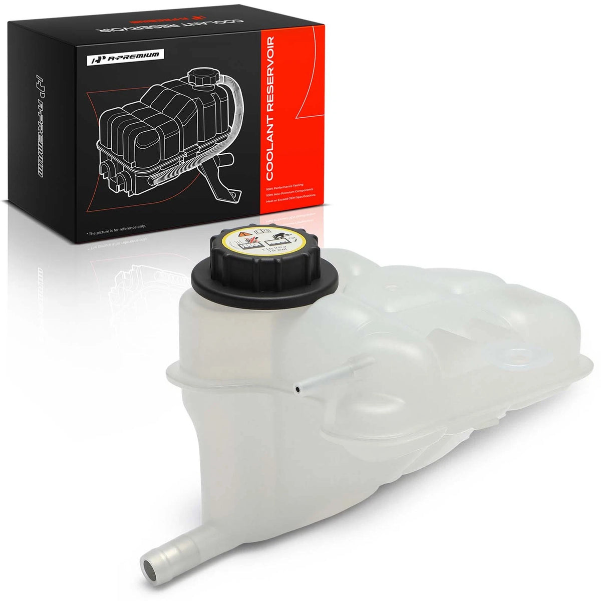 Front Engine Coolant Reservoir Tank w/ Cap for Ford Fusion (2006–2010) 6E5Z8A080AA, 603-087