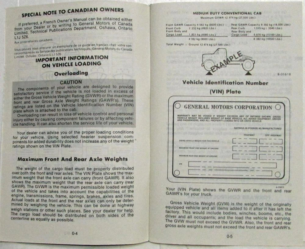 Owners and Drivers Manual for GMC Medium Duty Truck (1983)
