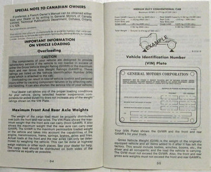 Owners and Drivers Manual for GMC Medium Duty Truck (1983)