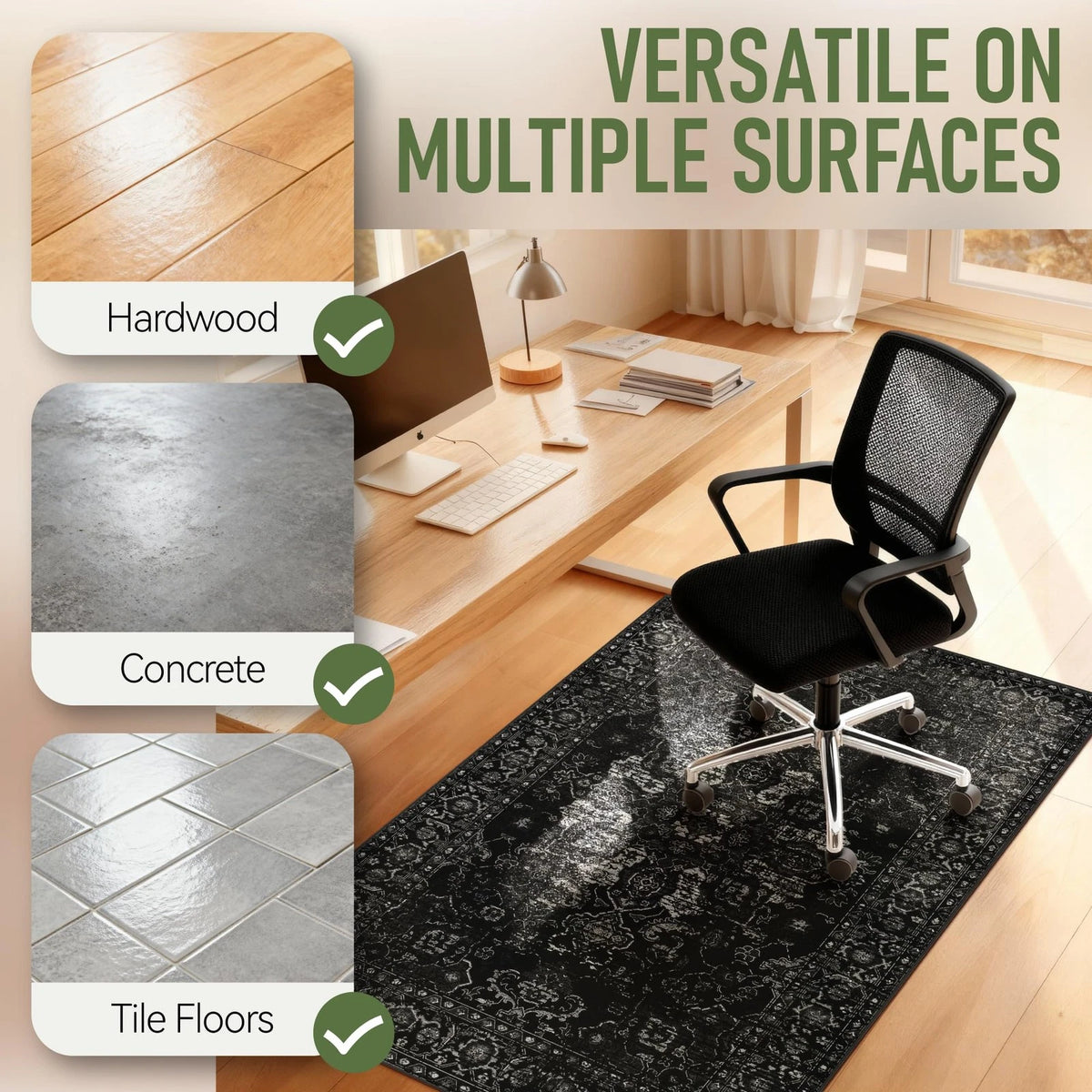 Office Chair Mat for Hardwood Floor 36"x48" (Home Office)
