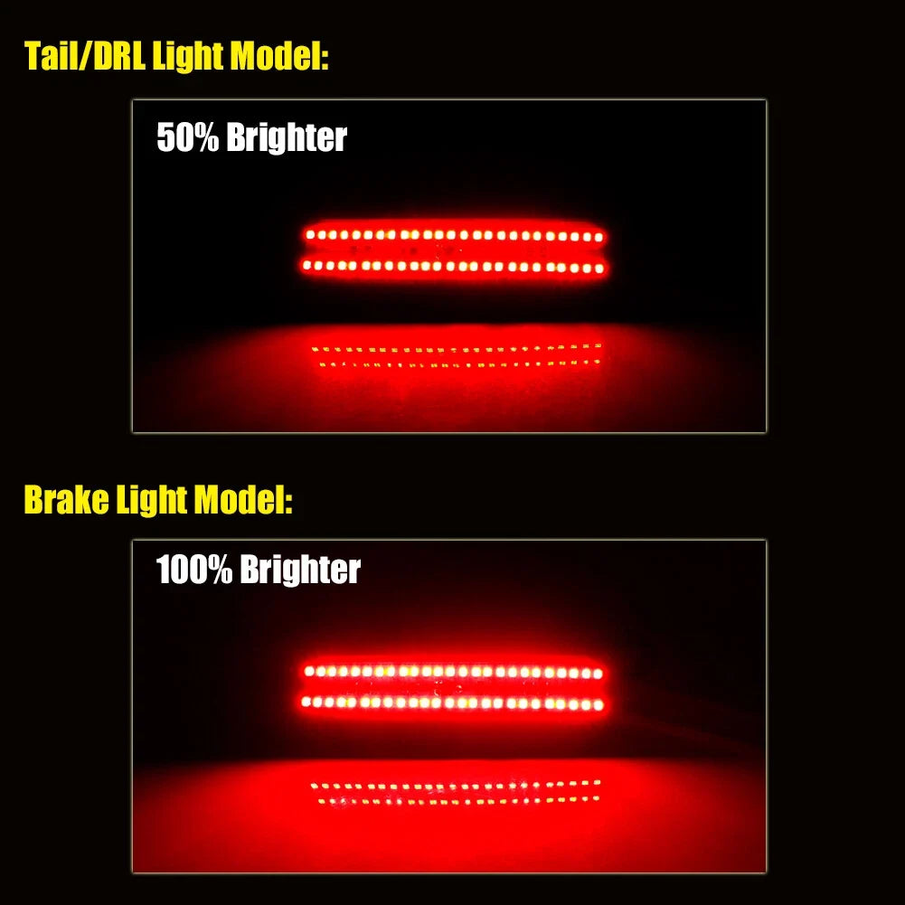 Smoked Lens Red LED Rear Bumper Reflectors for Honda CR-V (2002–2004)