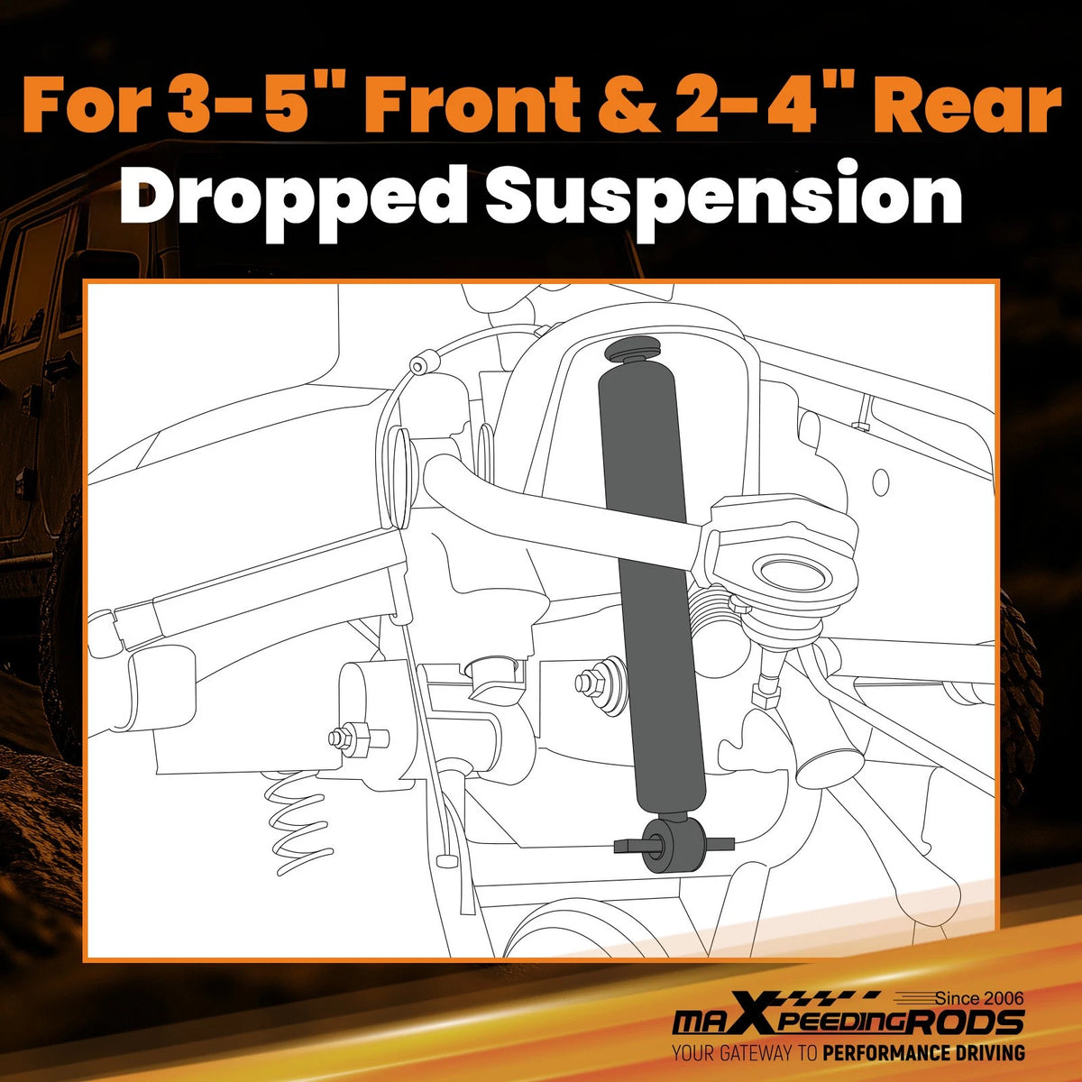 Performance Lowering Shocks Set for Ford F150 (1997–2003) 0R3TBS