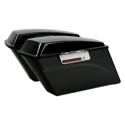Hard Saddle Bags Trunk w/Lid & Latch Key for Harley Touring Road King (1994–2013)
