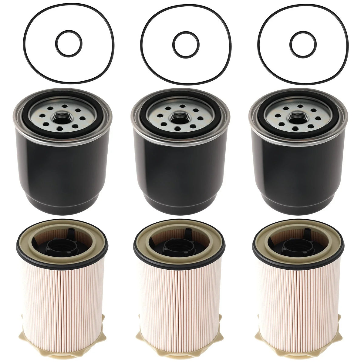 12Pack Fuel Filter 68197867AA for Ram 2500 3500 4500 5500 6.7L Diesel (2013–2018)