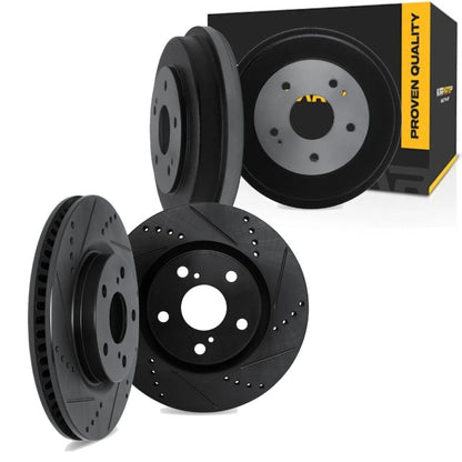 Rotor Set for Chevy Malibu (2004–2012) | Drilled and Slotted | ALX-PAU-DF-8004-53001-CLA1