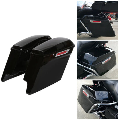 5" Stretched Extended Hard Saddlebag for Harley Davidson Touring Road King (2014–2024)