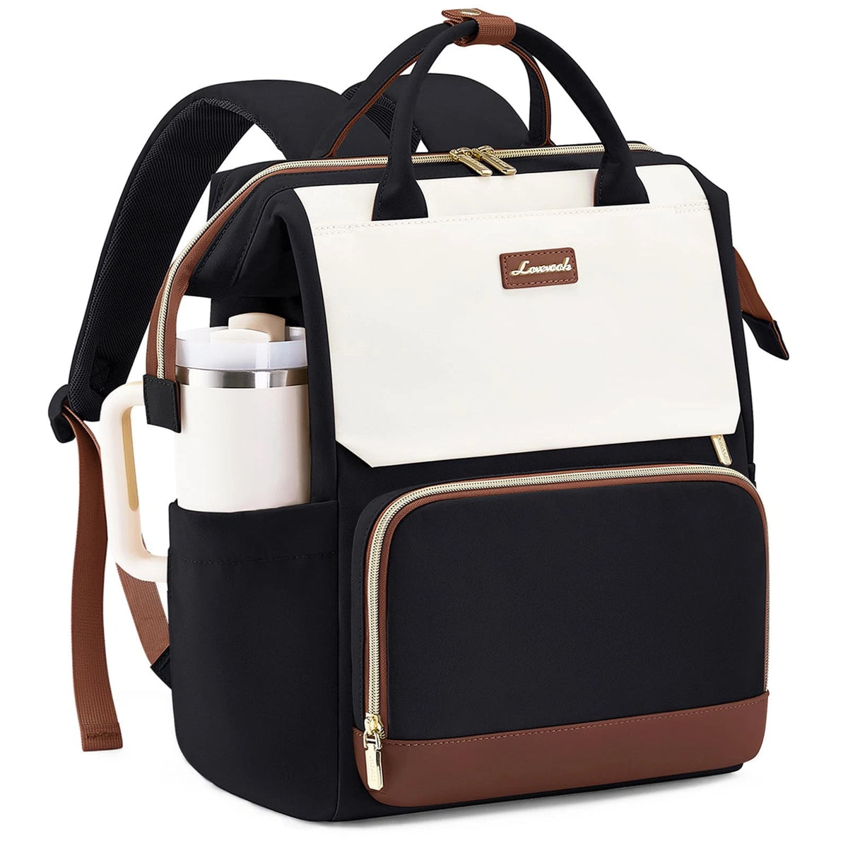 Laptop Backpack for Women, 17 Inch Travel Bag with Tumbler Holder