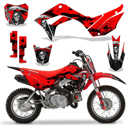 Custom MX Graphics with Plate Decals for Honda CRF 110F (2019–2021)