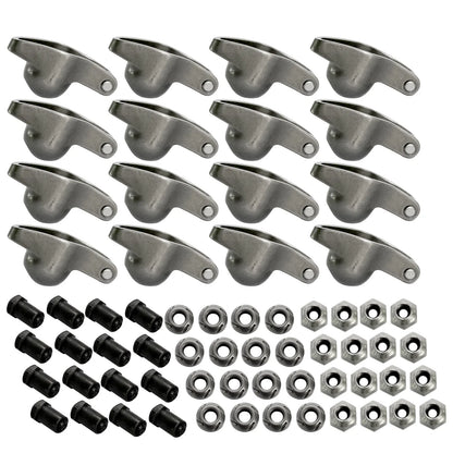 16x Steel Roller Rocker Arms 1.6 Ratio w/Nuts for Small Block Chevy