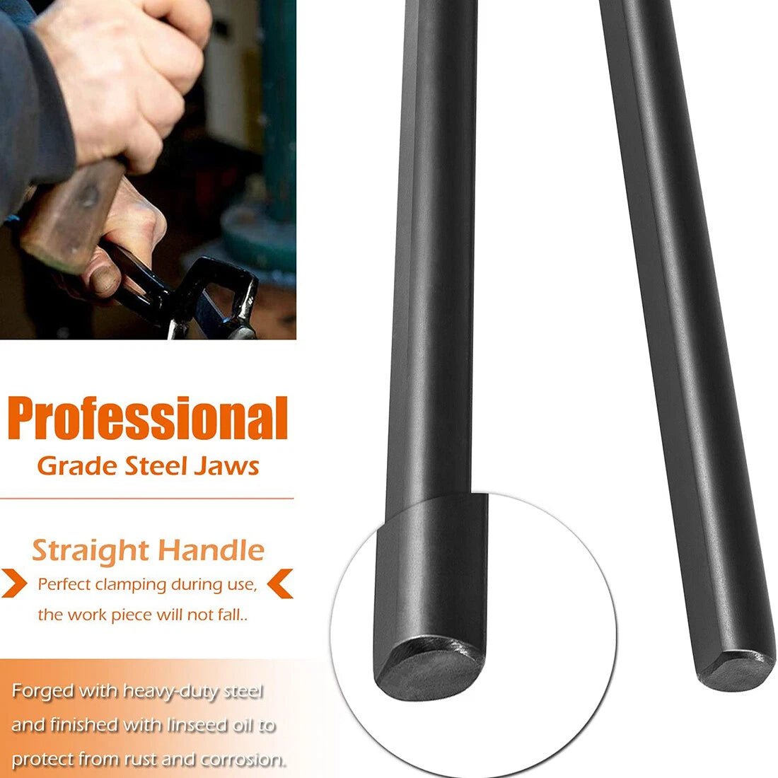 16" V-Bit Style Knife Making Tongs for Knifemaking & Bladesmithing
