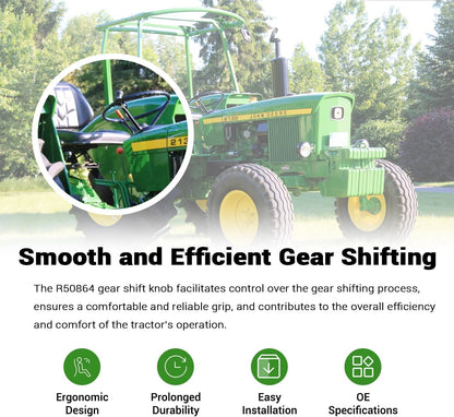 Gear Shift Lever Knob for John Deere Tractors (R50864, R153875, R161382)