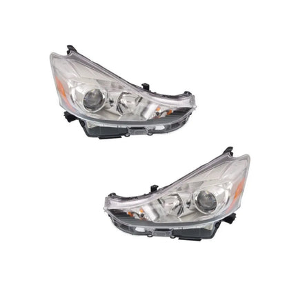 Pair Halogen Headlights for Toyota Prius V (2015–2018) CLX-M0-USA-SET-REPTY100135-CL360A70
