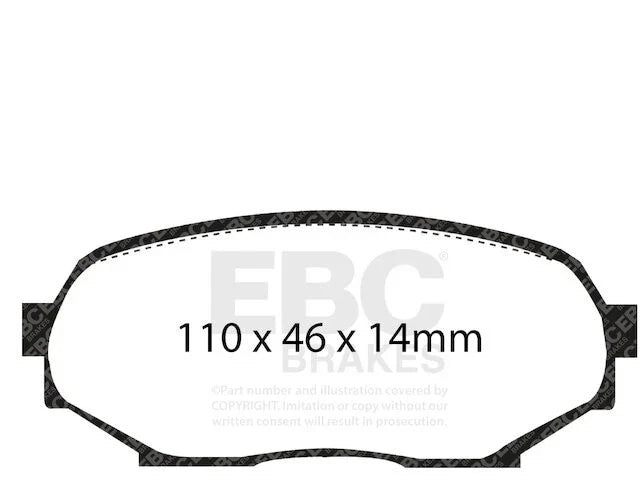 Set of 4 Front Brake Pads for Mazda Miata (1990–1993) NG553TM