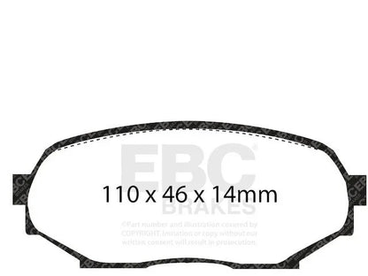 Set of 4 Front Brake Pads for Mazda Miata (1990–1993) NG553TM
