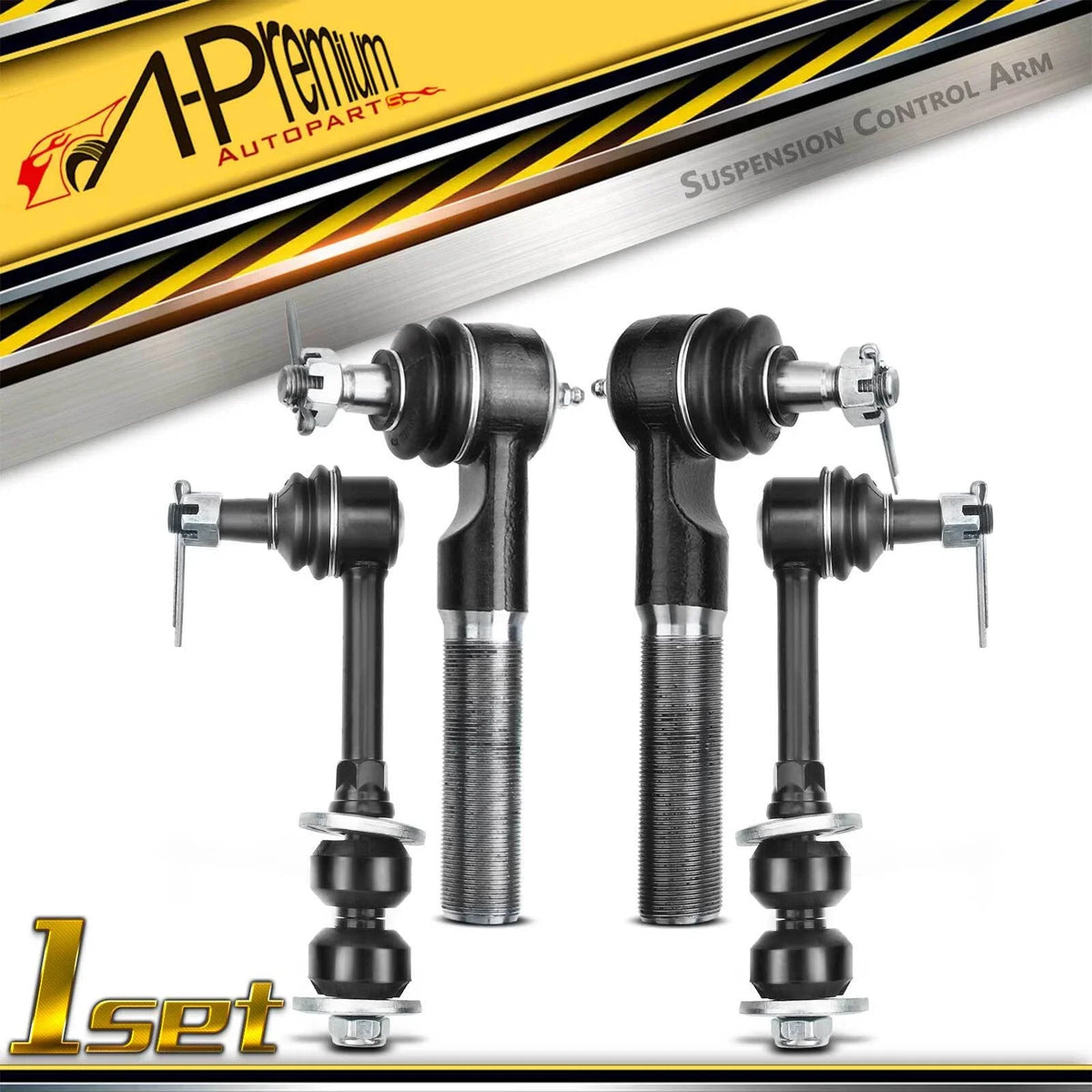 Set of 4 Front Sway Bar Link Tie Rod Ends for Dodge Ram 1500 2500 3500 (1998–1999)